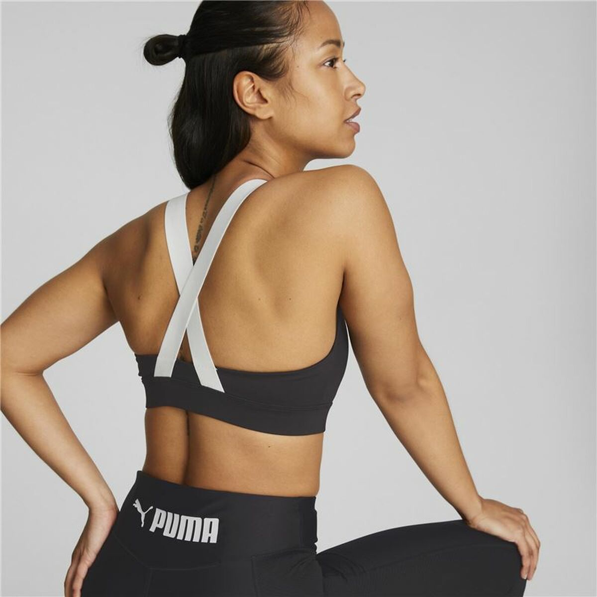 Sportbeha Puma Zwart Wit Multicolour