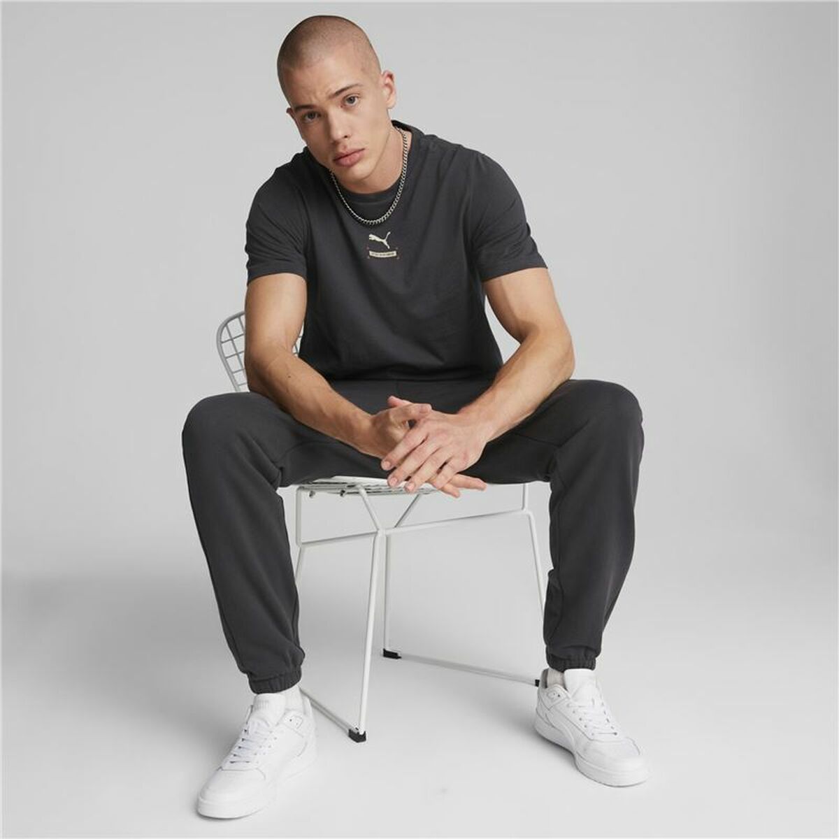 Heren-T-Shirt met Korte Mouwen Puma Better Zwart