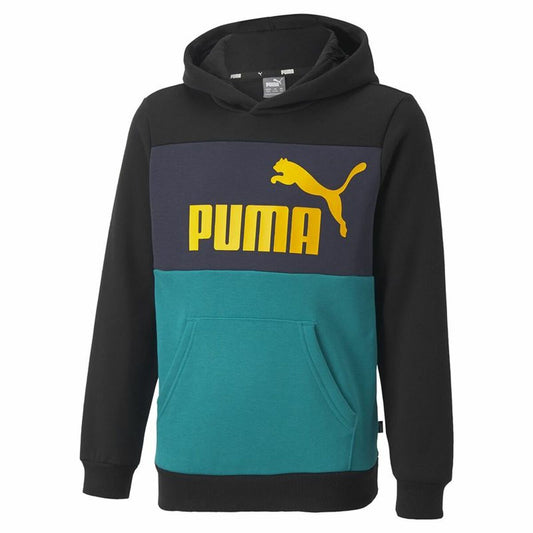 Kinderhoodie Puma Essentials+ Colourblock Youth Zwart