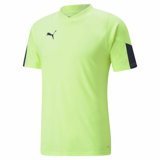 Heren-T-Shirt met Korte Mouwen Puma Individual Final Limoengroen Mannen