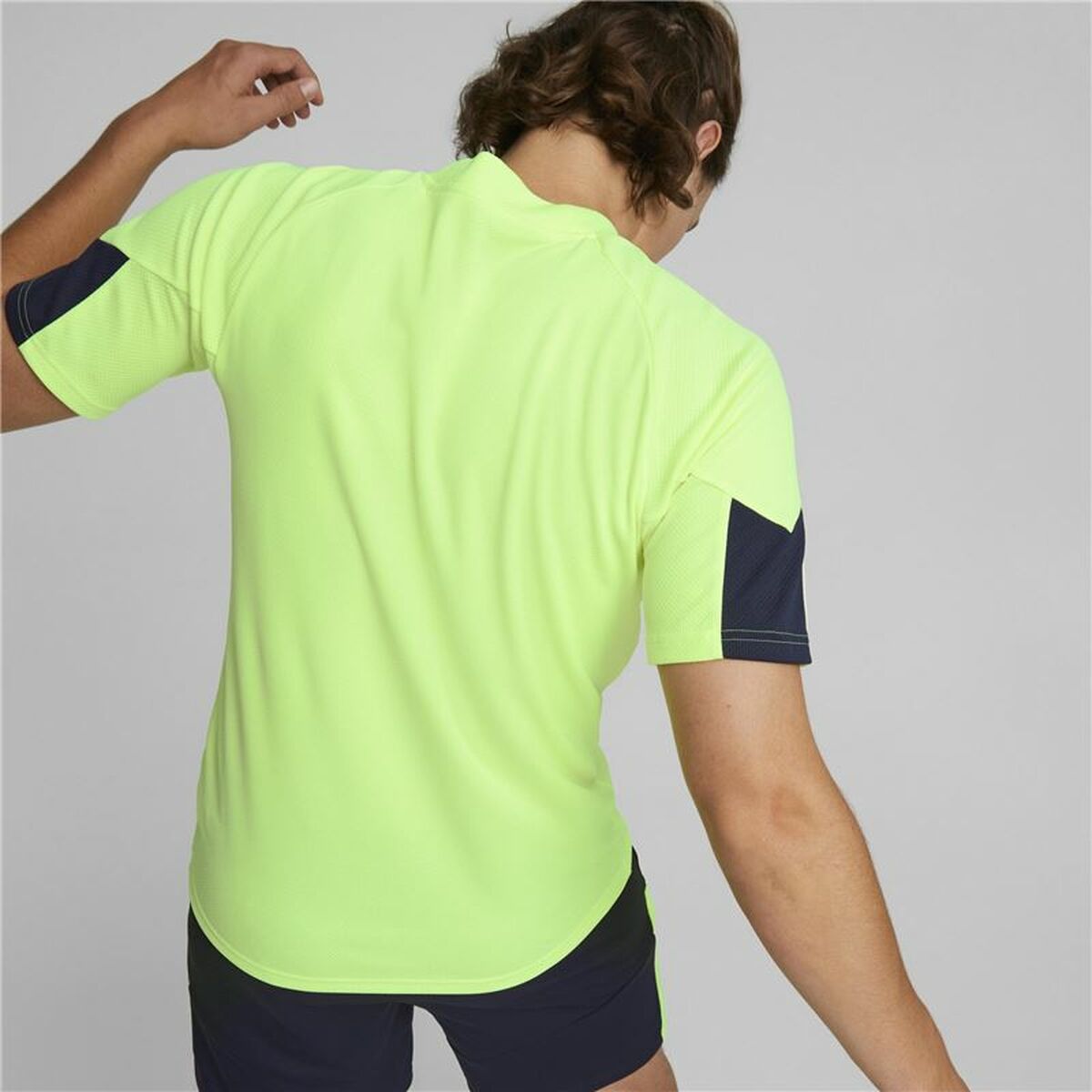 Heren-T-Shirt met Korte Mouwen Puma Individual Final Limoengroen Mannen