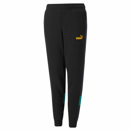 Kindertrainingspak Broek Puma Essentials+ Colorblock Zwart Kinderen