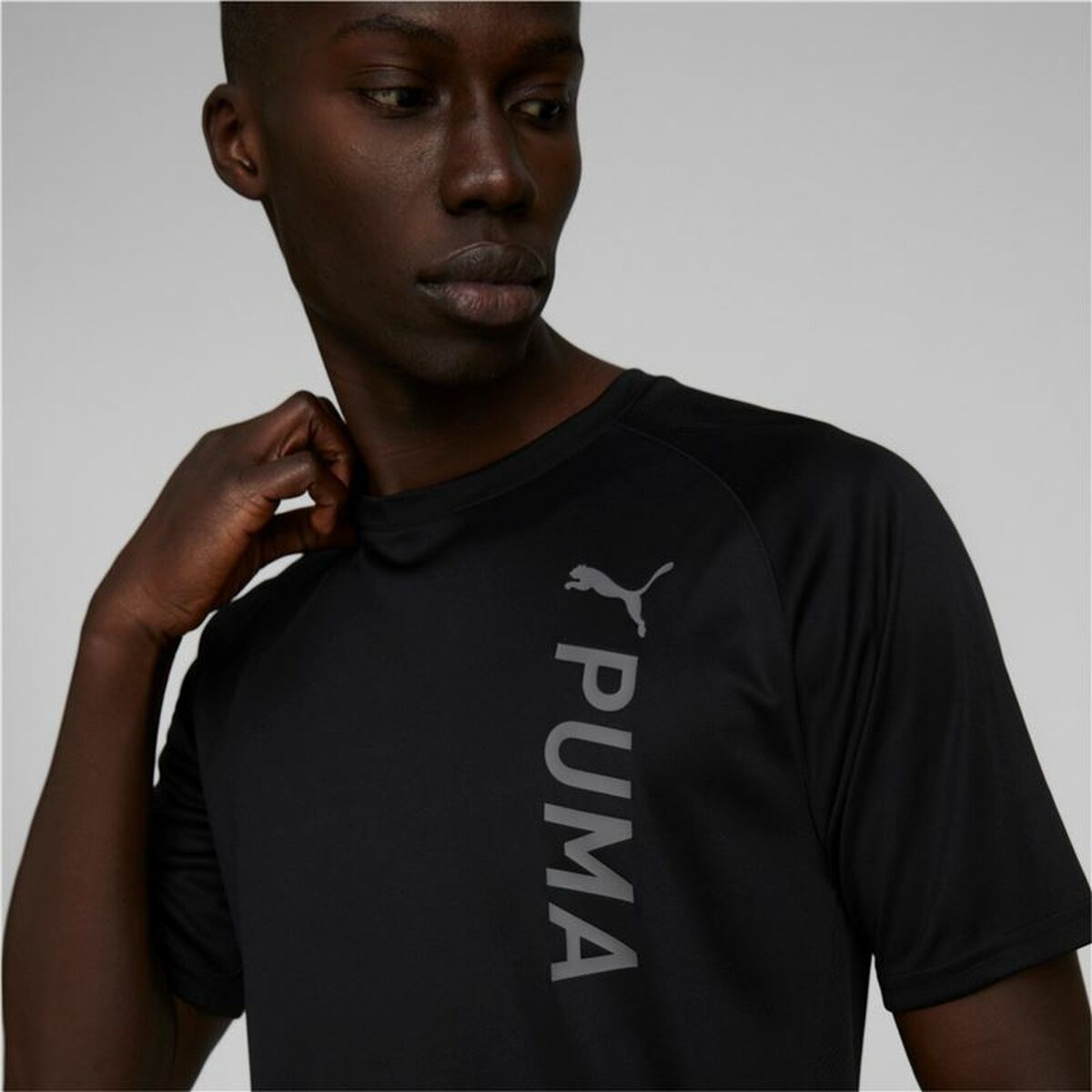 Heren-T-Shirt met Korte Mouwen Puma Fit Zwart Mannen