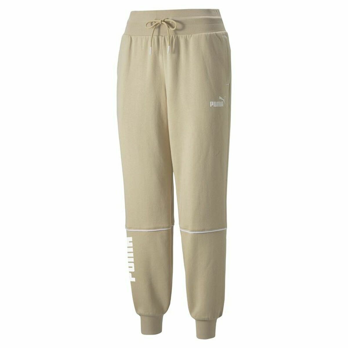Volwassenen Trainingbroek Puma Colorblock  Beige Vrouw