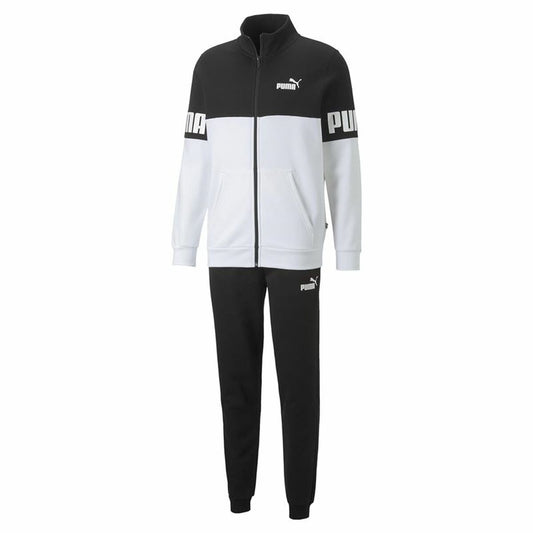 Trainingspak voor Volwassenen Puma Power Colorblock Zwart