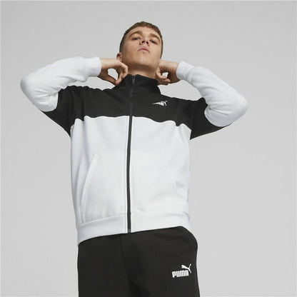 Trainingspak voor Volwassenen Puma Power Colorblock Zwart