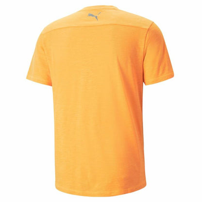 Heren-T-Shirt met Korte Mouwen Puma Geel