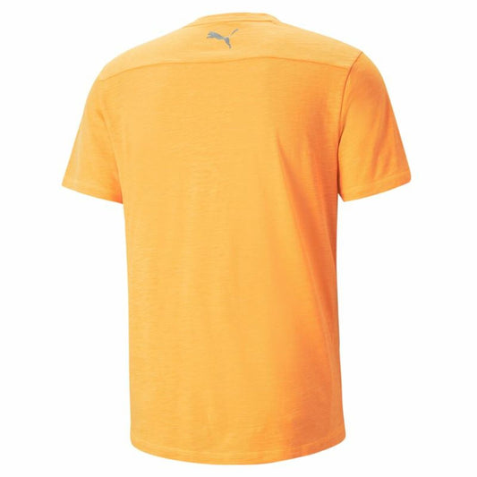 Heren-T-Shirt met Korte Mouwen Puma Geel