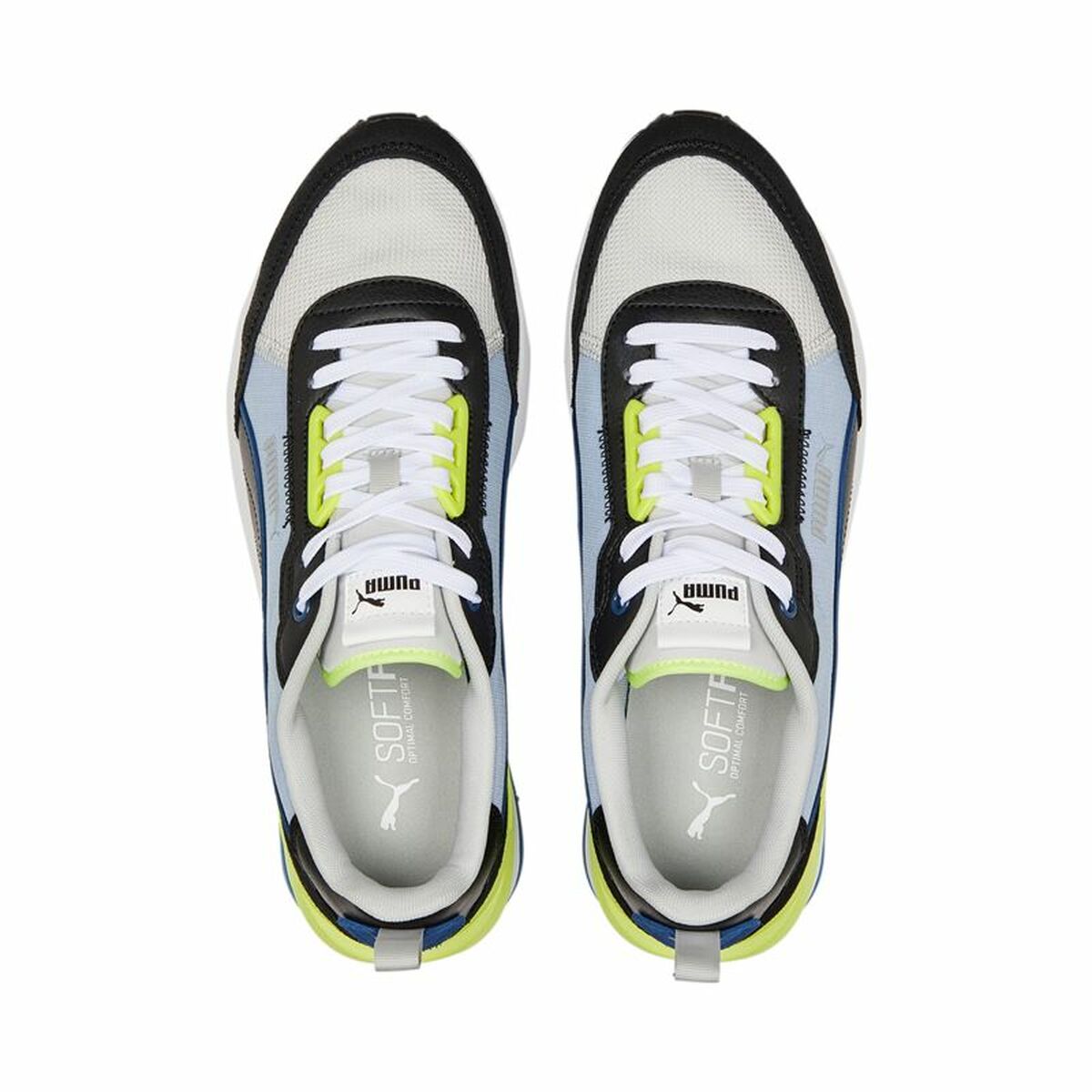 Casual Herensneakers Puma R22 Blauw Geel