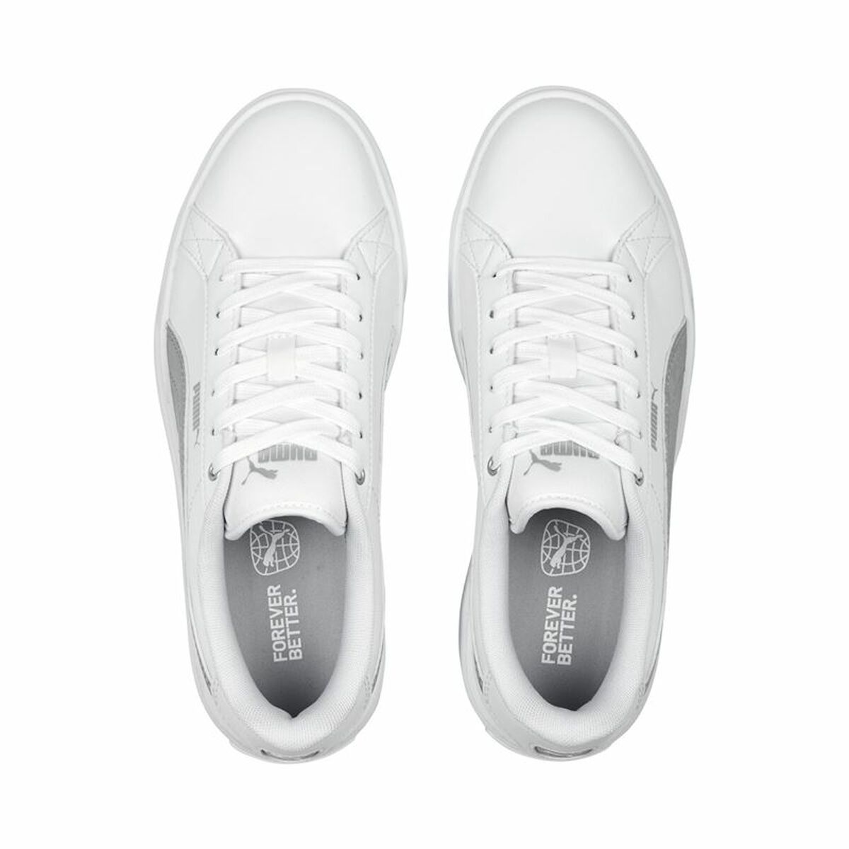 Dames casual sneakers Puma Karmen Space Metalli Wit