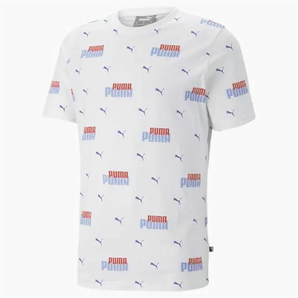 Shirt Puma  Ess+ Logo Power Wit Uniseks
