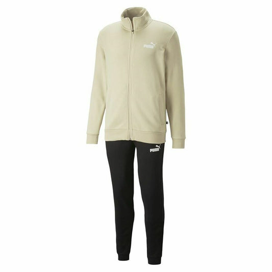 Sportoutfit voor volwassenen Puma Clean Sweat Suit Tr Beige Mannen