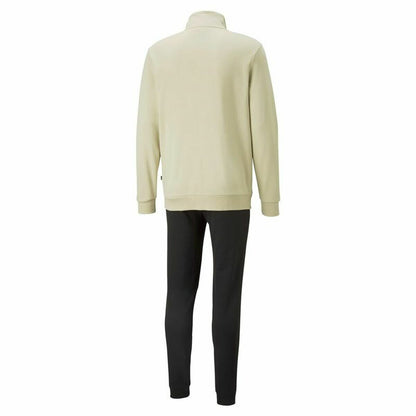Sportoutfit voor volwassenen Puma Clean Sweat Suit Tr Beige Mannen