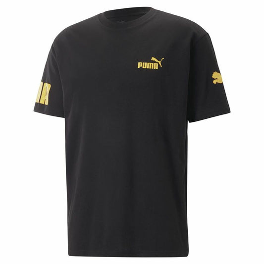 Heren-T-Shirt met Korte Mouwen Puma Power Summer Zwart Uniseks