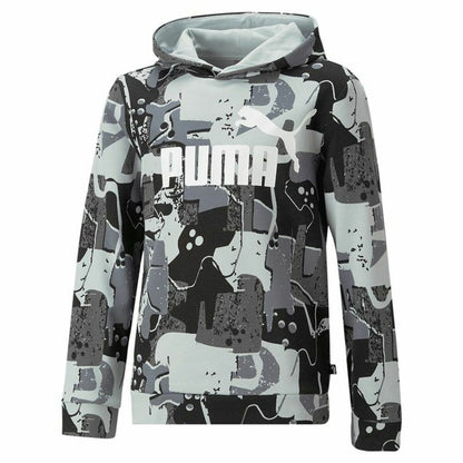 Kinderhoodie Puma Essentials+ Street Art Zwart Grijs