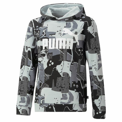 Kinderhoodie Puma Essentials+ Street Art Zwart Grijs