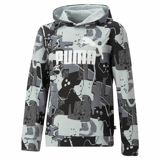 Kinderhoodie Puma Essentials+ Street Art Zwart Grijs