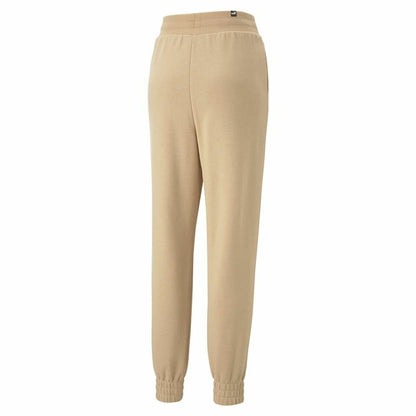 Lange sportbroek Puma Embroidery High Beige Vrouw