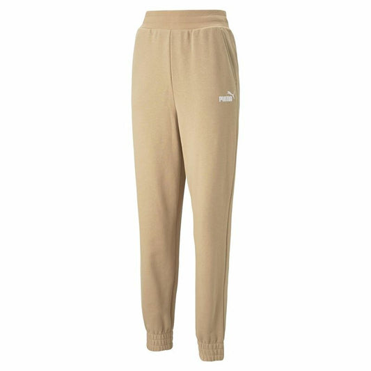 Lange sportbroek Puma Embroidery High Beige Vrouw