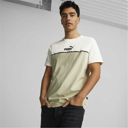 Shirt Puma Ess Block X Tape Beige Mannen
