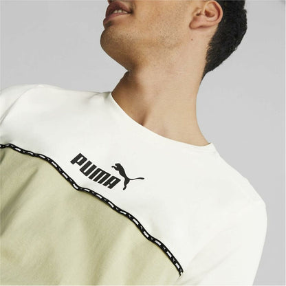 Shirt Puma Ess Block X Tape Beige Mannen