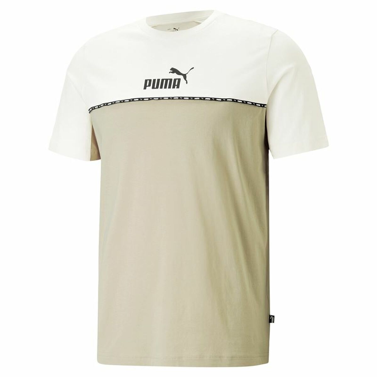 Shirt Puma Ess Block X Tape Beige Mannen