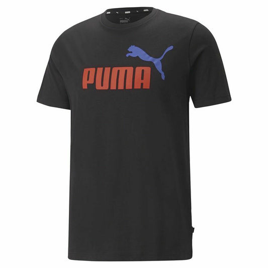 Shirt Puma Essentials + 2 Col Logo Zwart Mannen