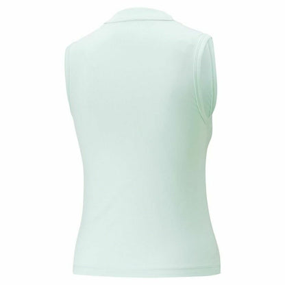 Dames-T-Shirt met Korte Mouwen Puma Slim Logo Tank Aquamarijn