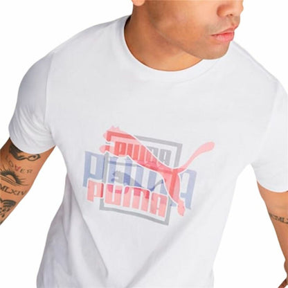 Uniseks T-Shirt met Korte Mouwen Puma Classics Wit