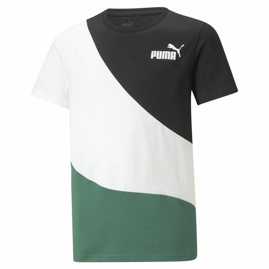 Kinder-T-Shirt met Korte Mouwen Puma Power Cat B Groen