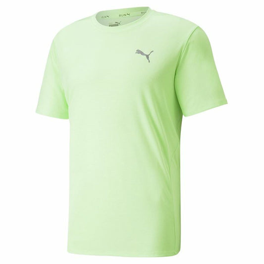 T-Shirt met Korte Mouwen Puma Run Favorite Limoen