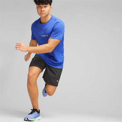 Shirt Puma Run Favorite Logo Blauw Mannen