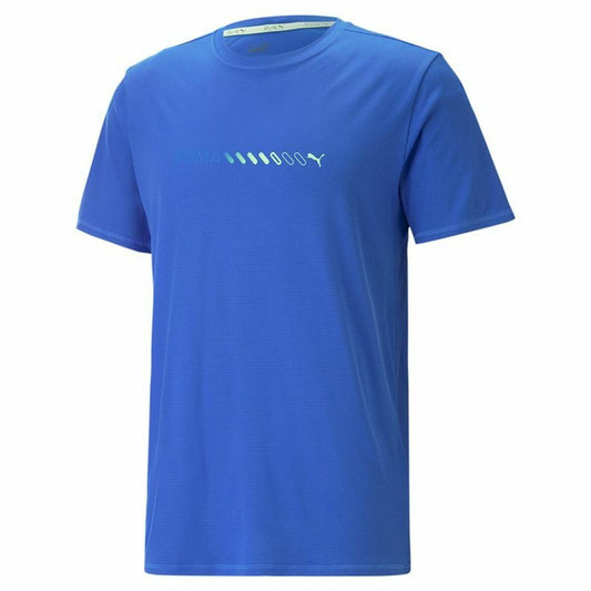 Shirt Puma Run Favorite Logo Blauw Mannen