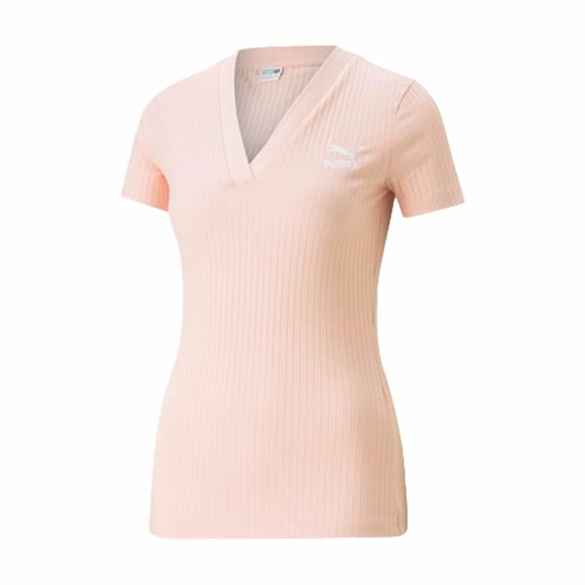 Dames-T-Shirt met Korte Mouwen Puma  Classics Zalm