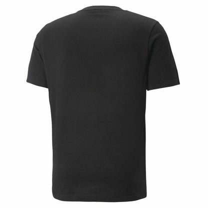 T-Shirt met Korte Mouwen Puma Ess+ Logo Power Zwart Mannen