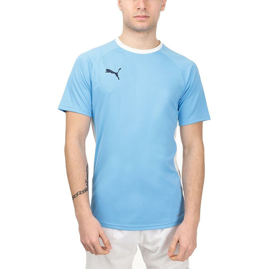 Heren-T-Shirt met Korte Mouwen TEAMLIGA Puma 931832 02 Padel Blauw