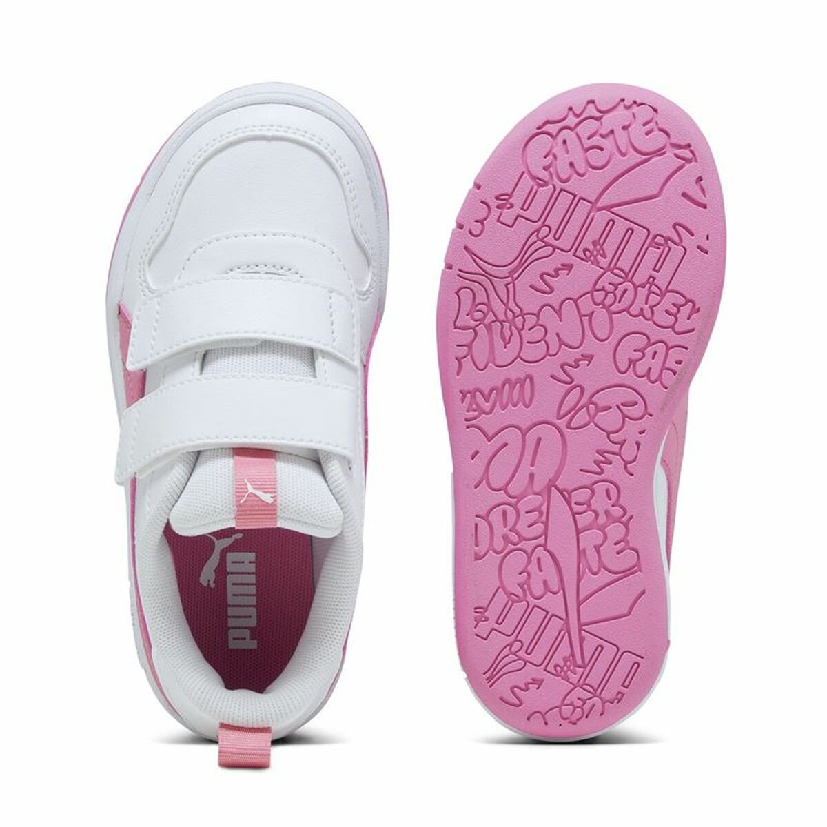 Sportschoenen voor Kinderen Puma Multiflex Sl V Wit Roze