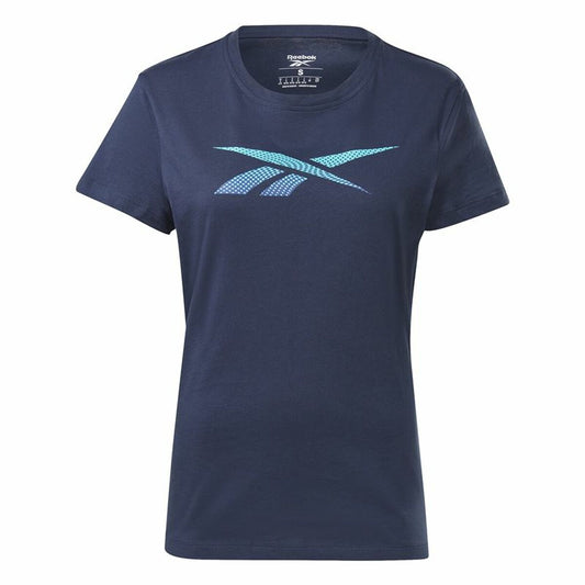 Dames-T-Shirt met Korte Mouwen Reebok Doorbuster Graphic  Donkerblauw