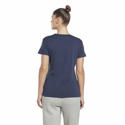 Dames-T-Shirt met Korte Mouwen Reebok Doorbuster Graphic  Donkerblauw