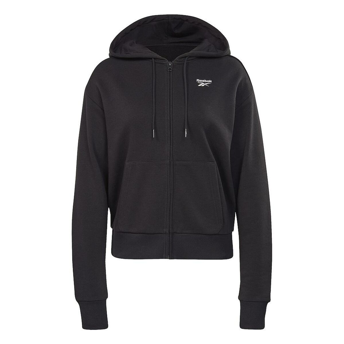 Dameshoodie met Rits Reebok  RI SL FRENCH TERRY H54754 Zwart