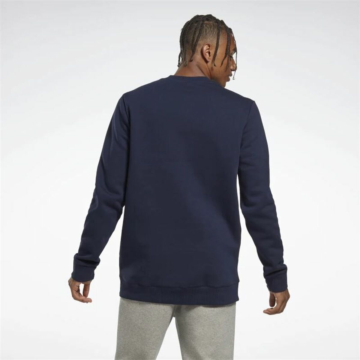 Herensweater zonder Capuchon Reebok Identity Fleece Crew Donkerblauw
