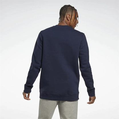 Herensweater zonder Capuchon Reebok Identity Fleece Crew Donkerblauw