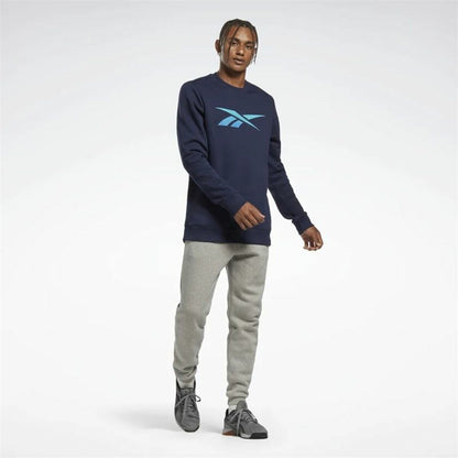 Herensweater zonder Capuchon Reebok Identity Fleece Crew Donkerblauw