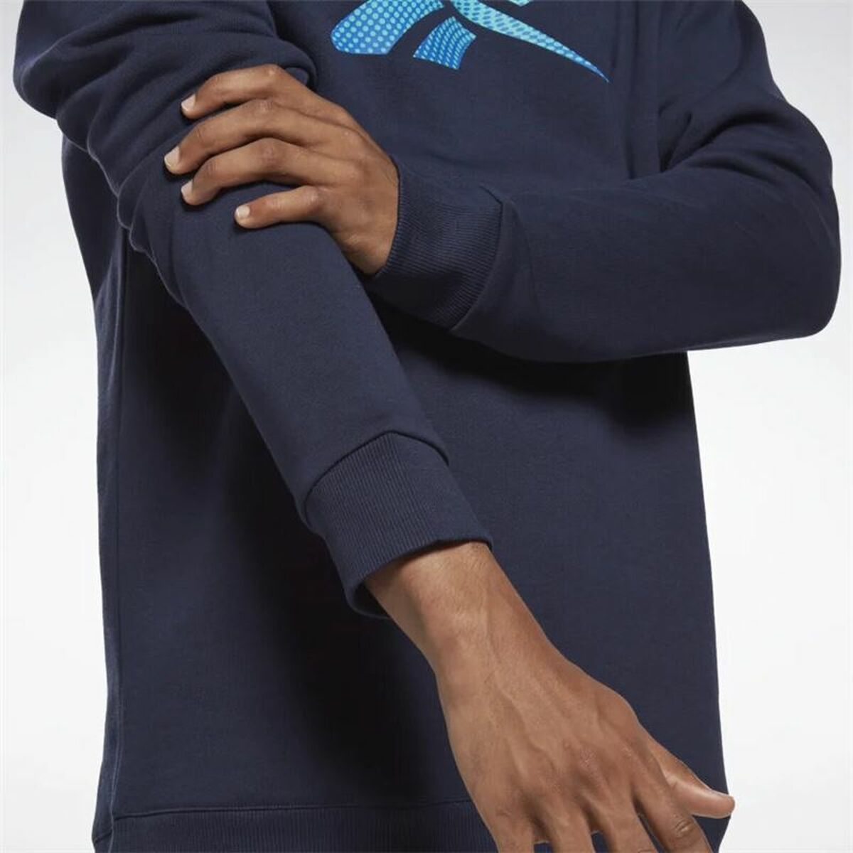 Herensweater zonder Capuchon Reebok Identity Fleece Crew Donkerblauw
