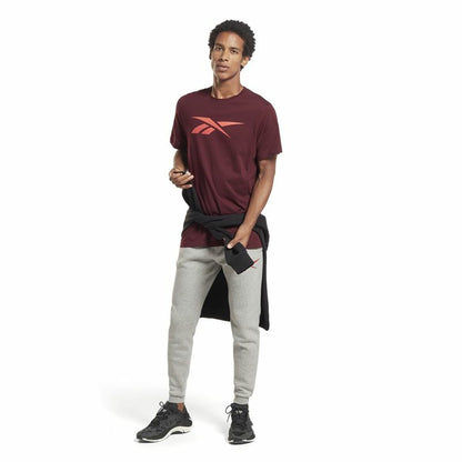 Heren-T-Shirt met Korte Mouwen Reebok RI Logo Kastanjebruin