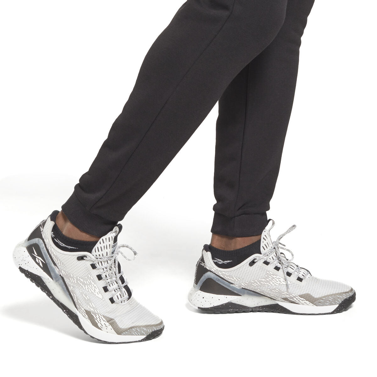 Broeken voor Volwassenen Reebok  LEFT LEG JOGG HS7376  Zwart Mannen