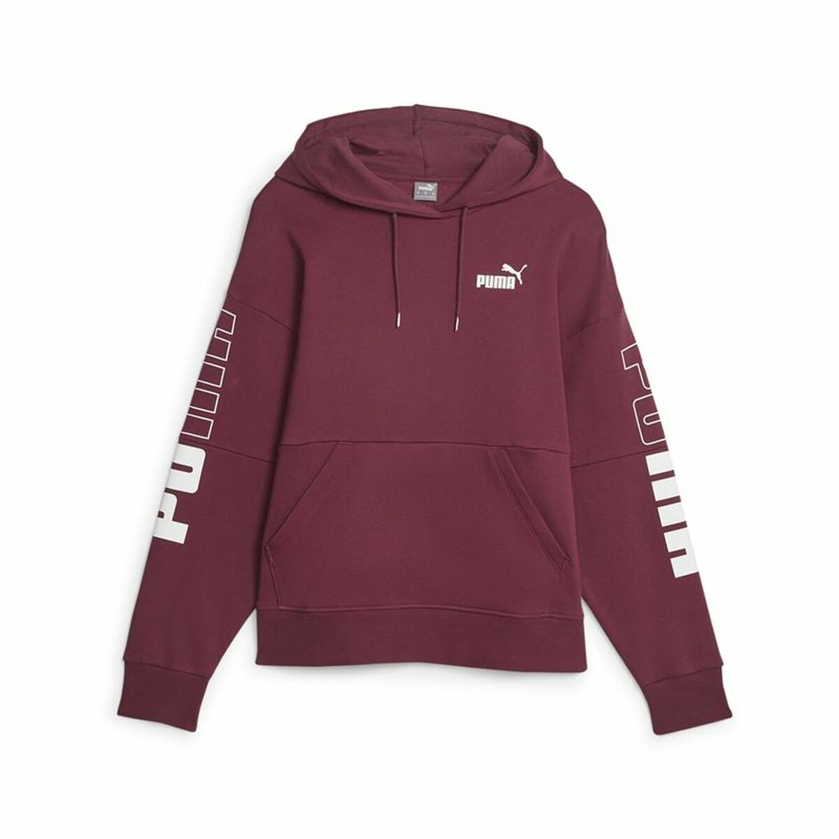 Dameshoodie Puma Power Colorblock Donkerrood