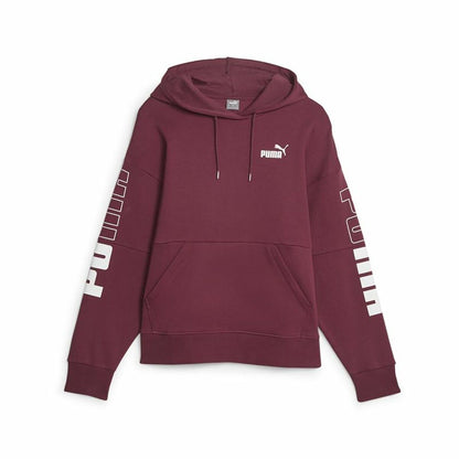 Dameshoodie Puma Power Colorblock Donkerrood