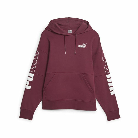 Dameshoodie Puma Power Colorblock Donkerrood
