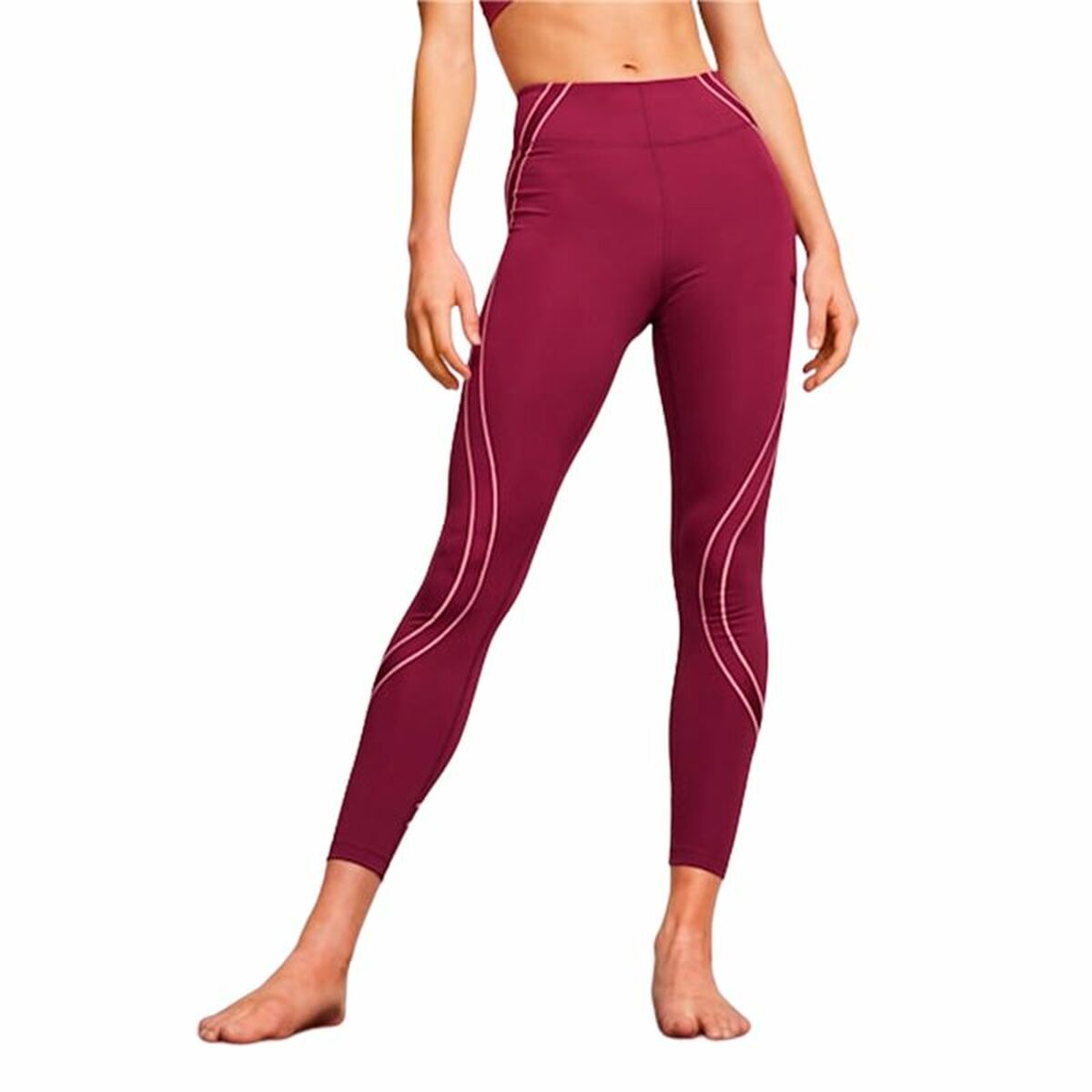 Sportleggings voor Dames Puma Studio Ultrabare Donkerrood
